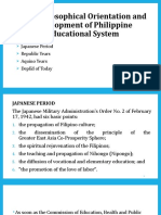 The Philosophical Orientation and Development of Philippine Educational