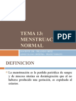 Tema 13 Menstruacion Normal