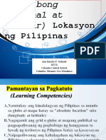 Relatibong (Insular at Bisinal) Lokasyon NG Pilipinas - Edited