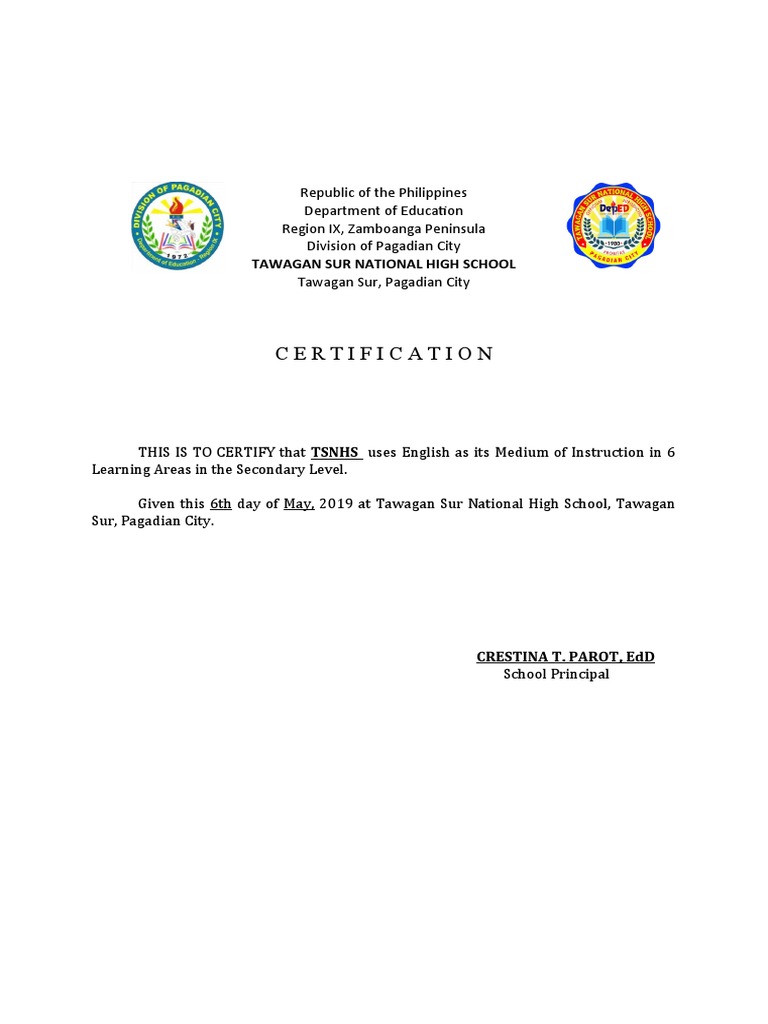 CERTIFICATION | PDF