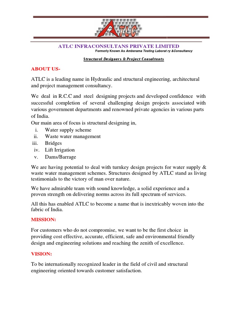 Atlc About Us | PDF | Sewage Treatment | Irrigation