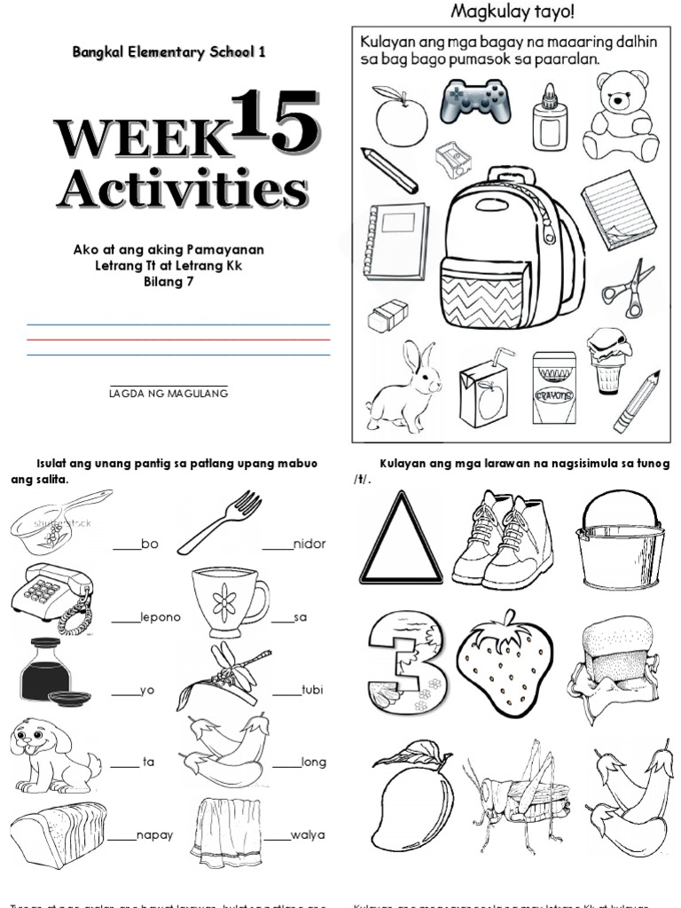 Week 15 Supplementary Activities | PDF