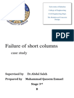 Failure of Short Columns Case Study Prep