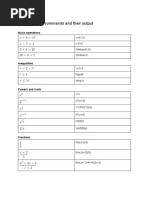 LATEX - Basic Commands and Their Output