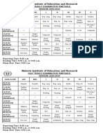 Primary Section Half Yearly Timetable
