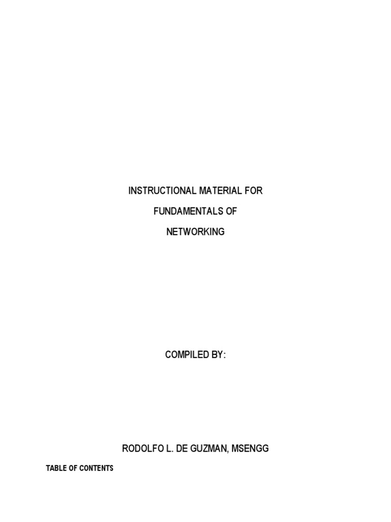 Networking Fundamentals Study Guide | PDF | Computer Network | Digital ...