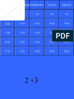 Addition Subtraction: Multiplication Division Potpourri