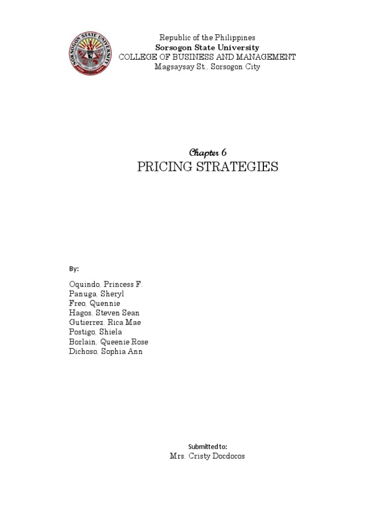 Lesson 6 Pricing Strategies Pdf Pricing Demand