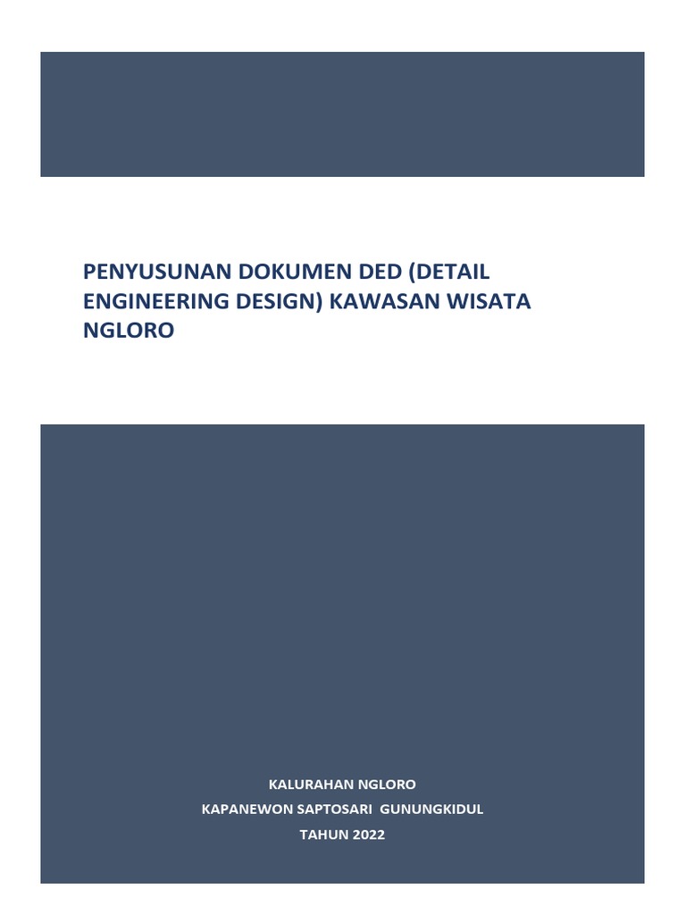 Penyusunan Dokumen Ded Kawasan Wisata Ngloro | PDF