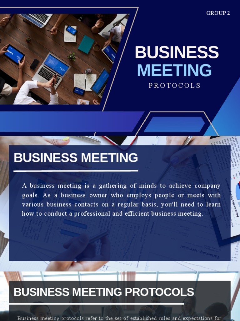 Business Meeting Protocols | Download Free PDF | Etiquette | Facilitator