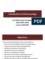 Unit-I Lecture I Introduction To Pharmacology by Zeb