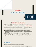 Lesson 3 - Traffic Flow Variables