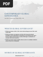 Contemporary Global Governance