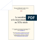 Werner Sombart - Le Socialisme Et Le Mouvement Social Au XIXème Siècle