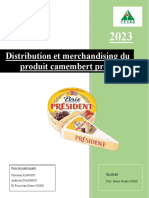 Distribution et merchandising du produit camembert président