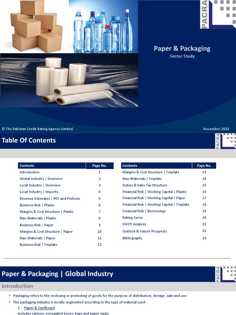 Pakistan Paper & Packaging Sector Study | PDF | Packaging And Labeling ...