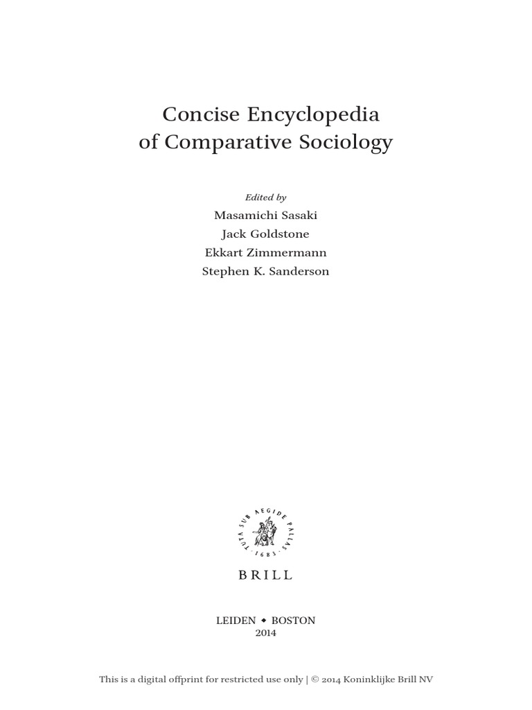 Concise Encyclopedia of Comparative Sociology | PDF | Max Weber | Sociology