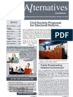 A Ternatives: Civil Society Proposal For Electoral Reform..