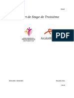 Rapport de Stage de Troisième