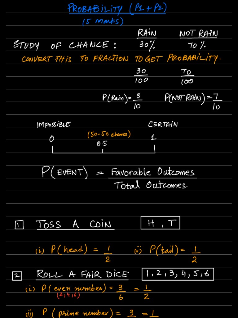 Probability Notes | PDF