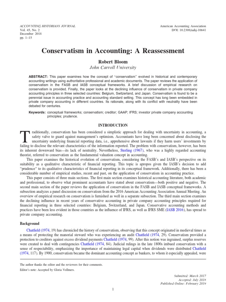 thesis about accounting conservatism