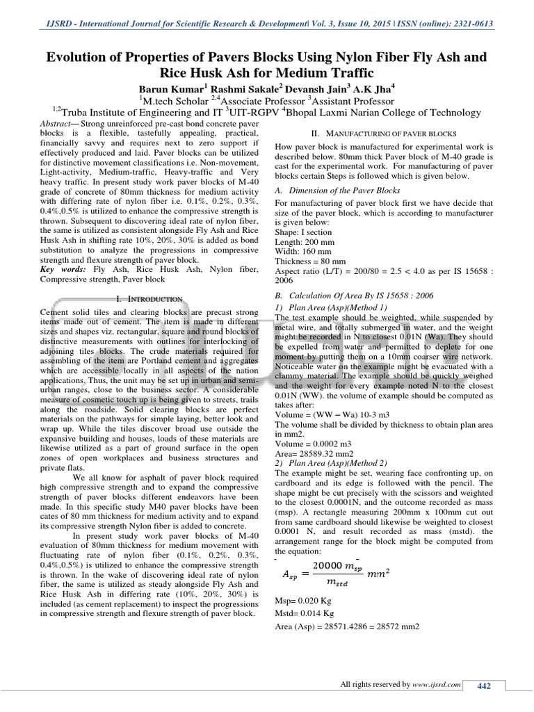Interlocking Paver Blocks | PDF | Concrete | Physical Sciences