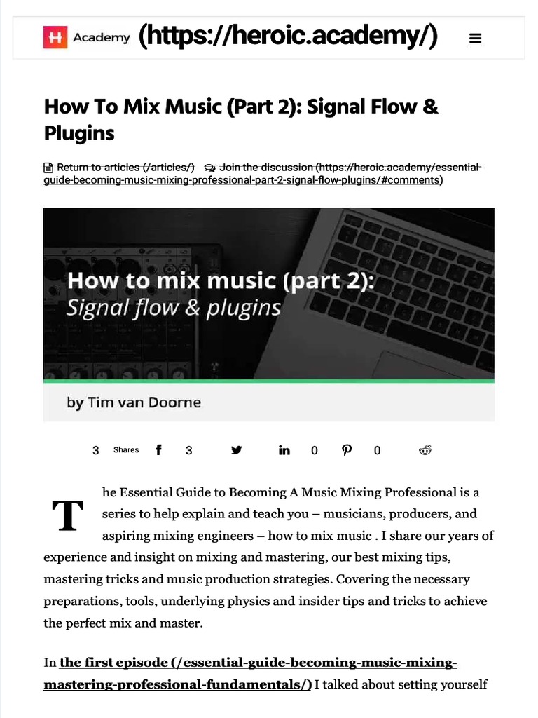 How To Mix Music On A Computer