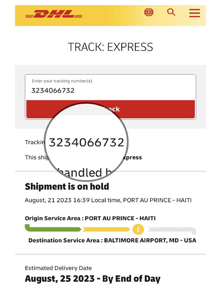 Tracking Number DHL | PDF