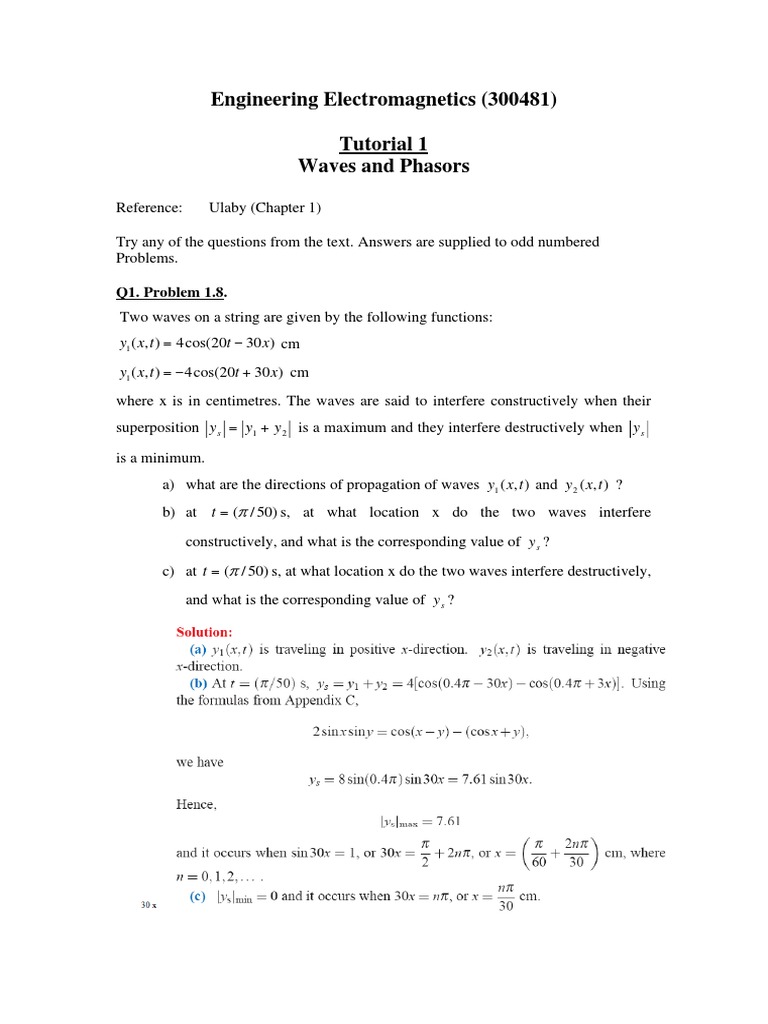 Ee all tutorials pdf waves transmission line