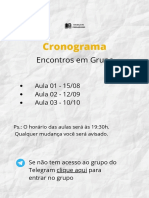 Cronograma Encontros em Grupo