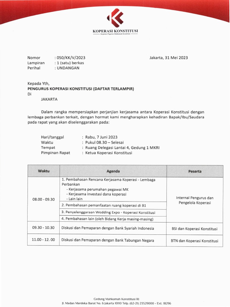 Undangan Koperasi20230531 - 15425514 | PDF