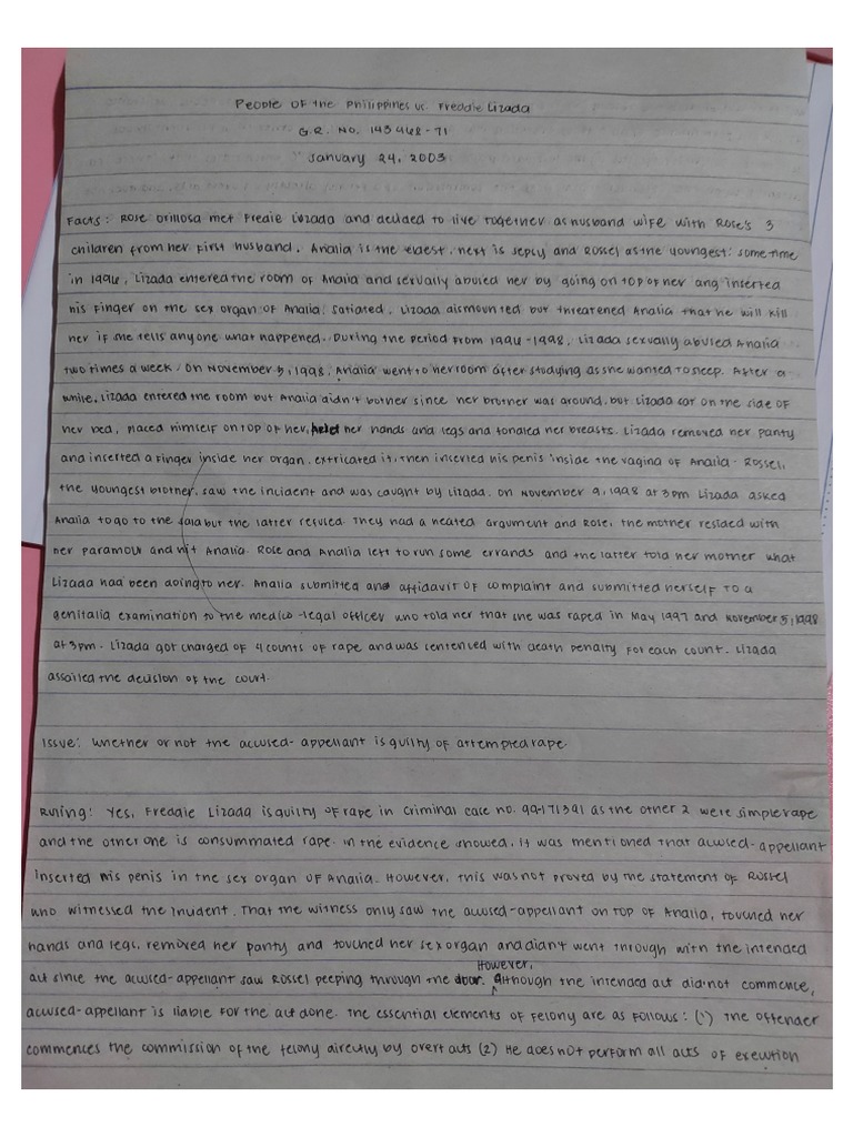 People v lizada case digest pdf
