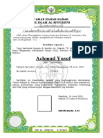 Ijazah TK Islam Al Muflihun