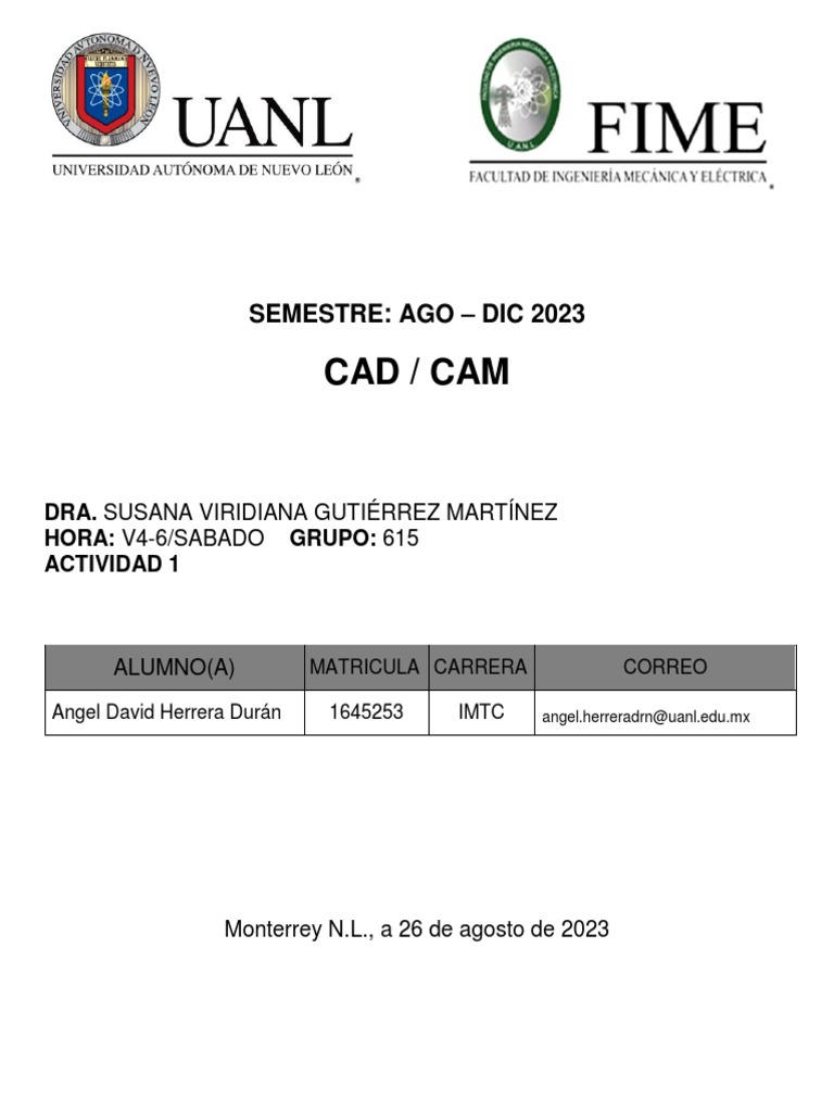 Act1 LB Cad - Cam | PDF