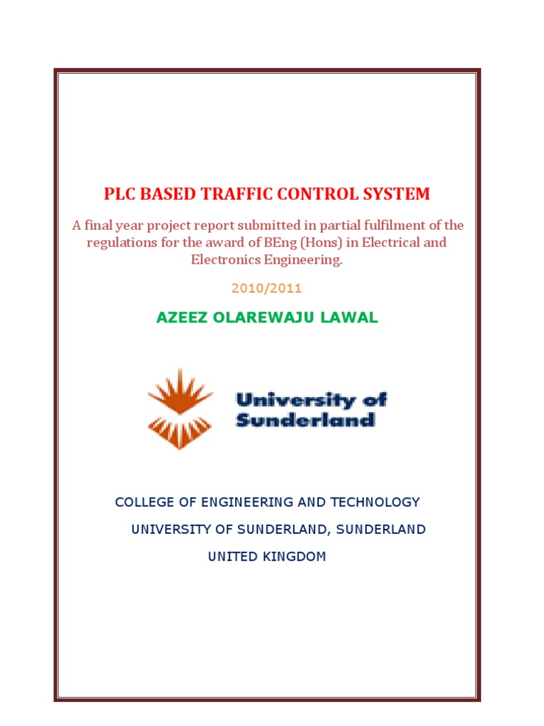 PLC-Based Traffic Control System Design | PDF | Programmable Logic ...