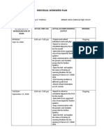 Individual Workweek Plan 2