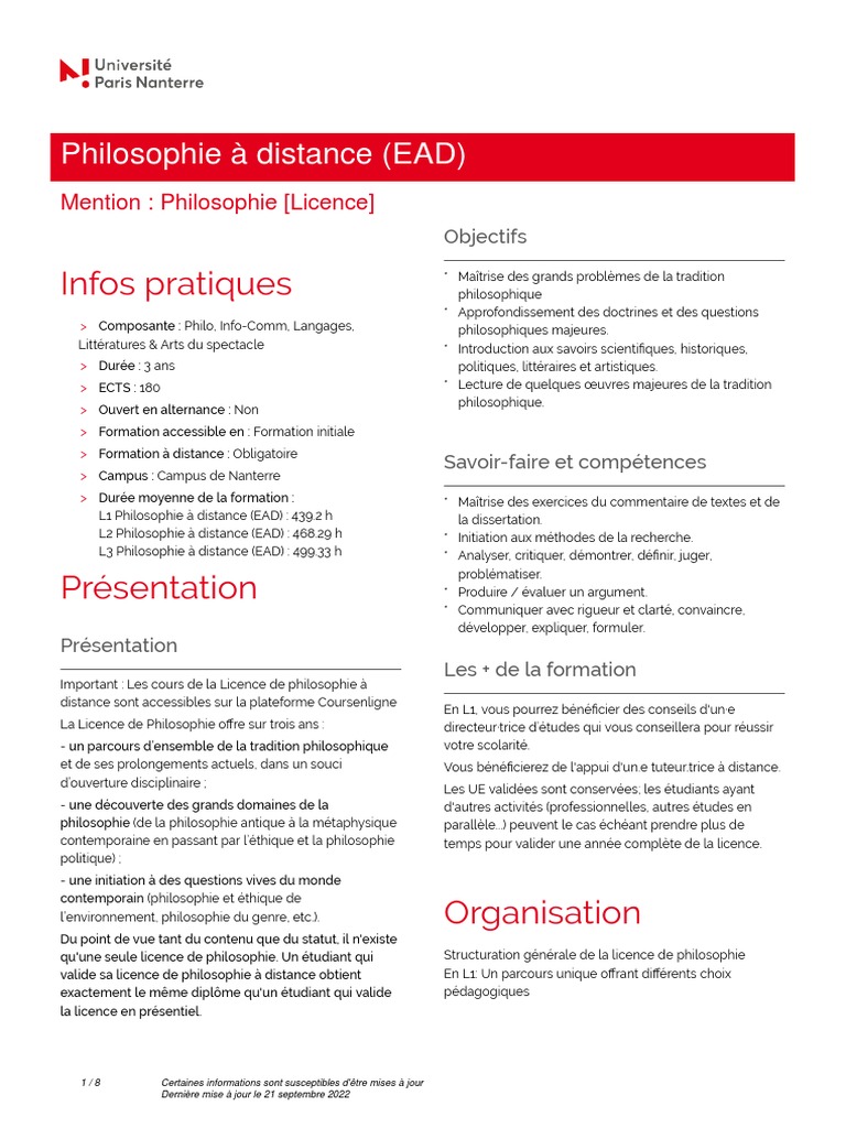 Philosophie à Distance (EAD) | PDF