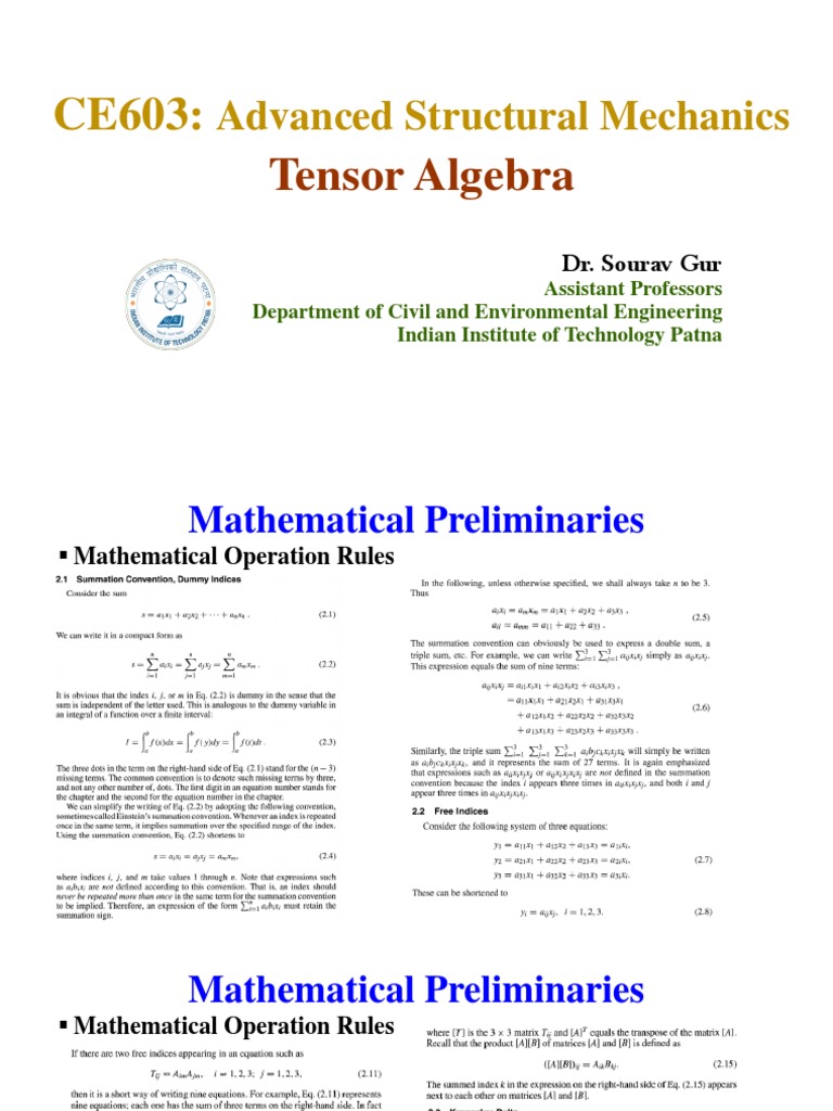 Tensoralgebra Pdf _ Introduction to Tensors – DRDZ