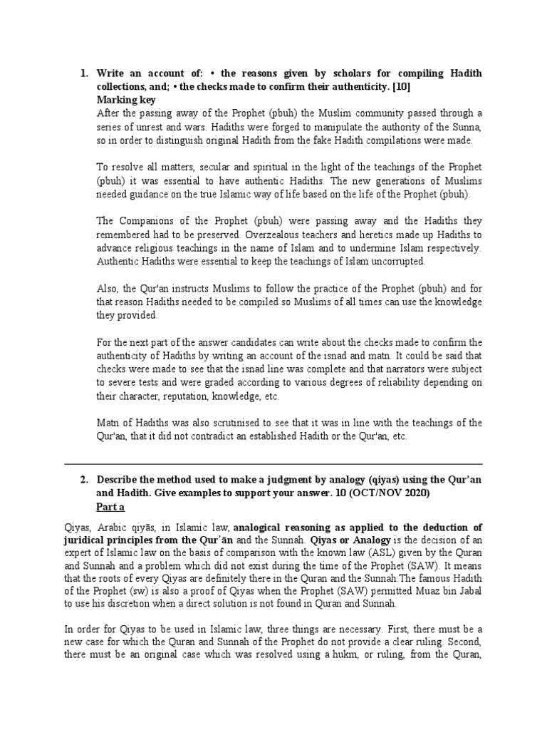 Importance Of Hadith Pdf