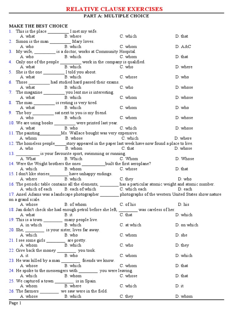 Relative Clauses Full | PDF