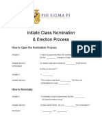 Initiate Elections Worksheet