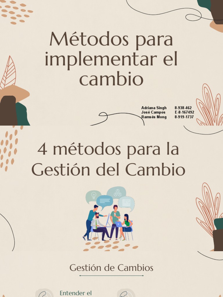 Métodos para Implementar el Cambio | PDF | Business | Comportamiento