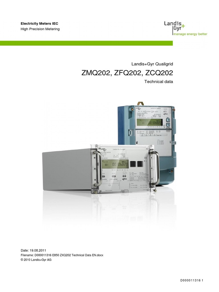 Landis+Gyr E850 Technical Specifications | PDF | Alternating Current ...