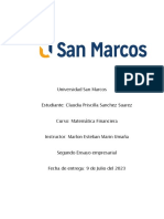 Segundo Ensayo Empresarial ' Matematica Financiera