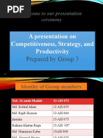 Competitiveness Strategy Productivity