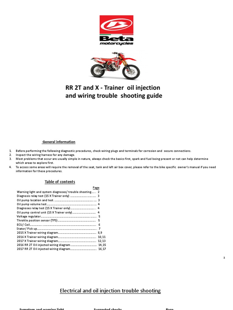 Beta Oil Injection Guide PDF Throttle Relay