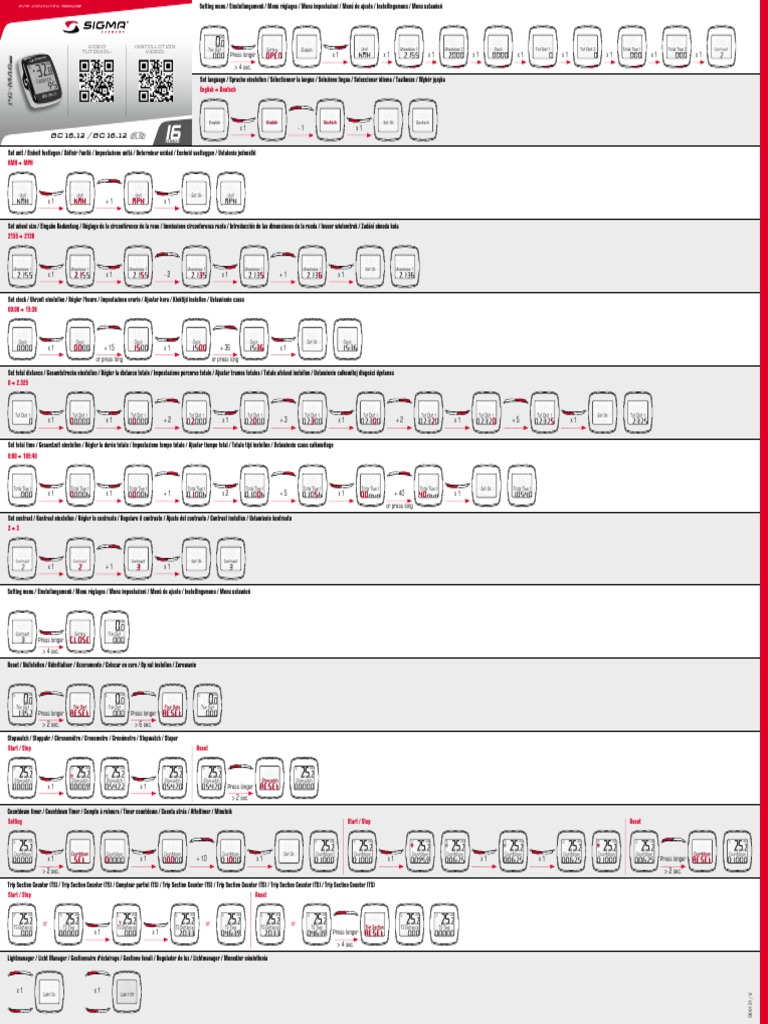 Bike Computer Setup & Functions Guide | PDF