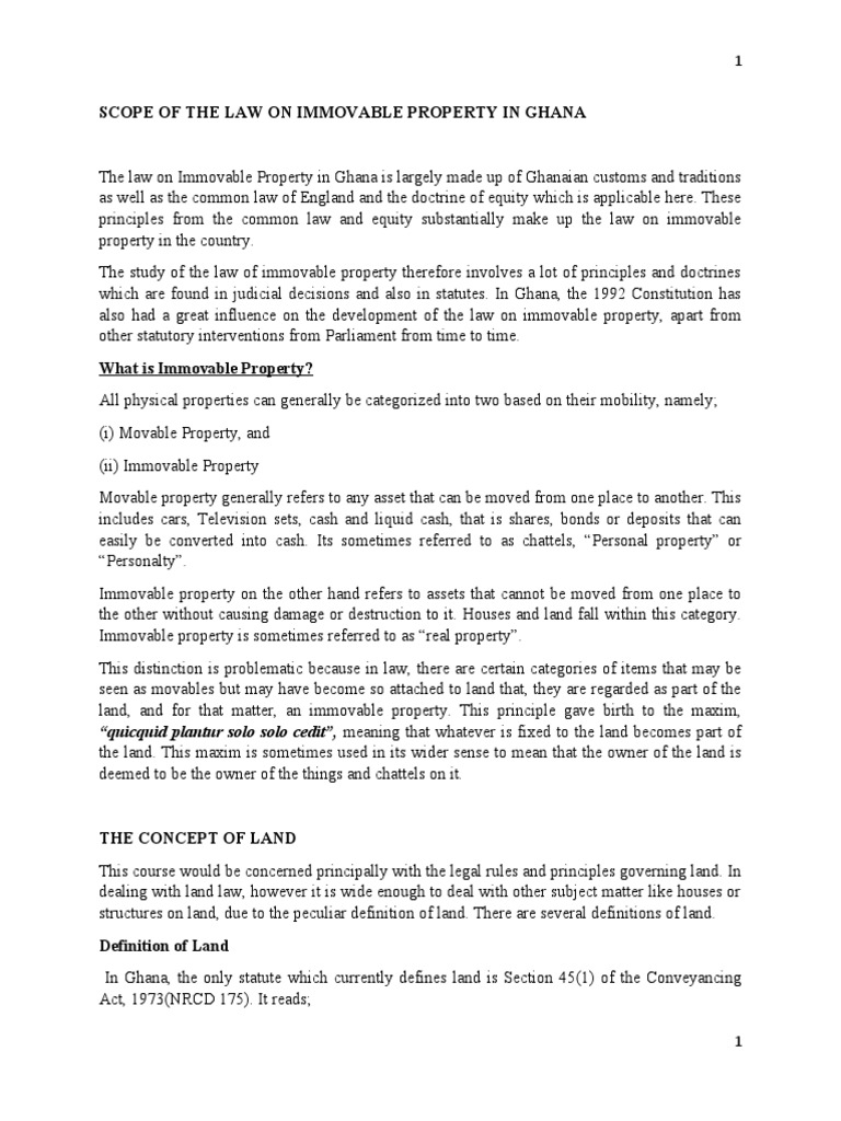 Nature, Scope & Terminology PDF Property Possession (Law)
