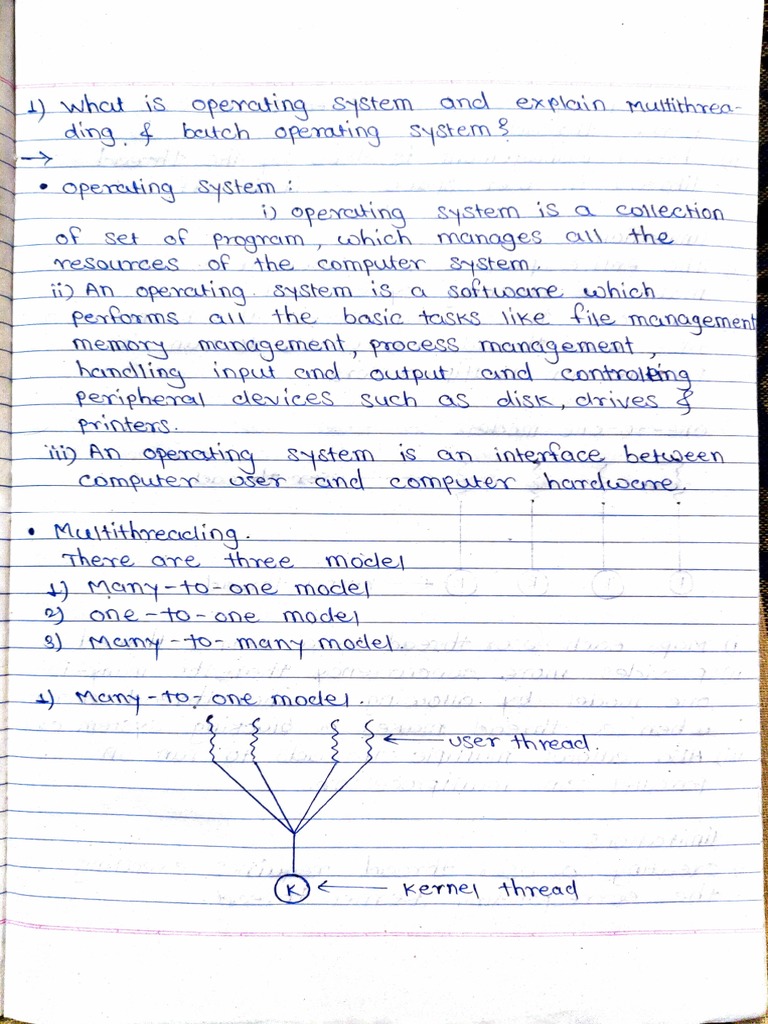 Os Notes | PDF | Thread (Computing) | Concurrent Computing